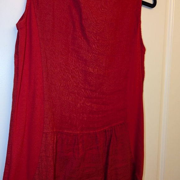 Red linen dress - Picture 4 of 5